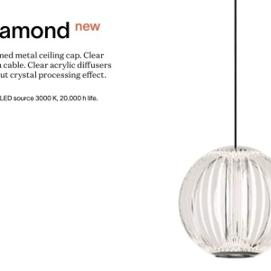Lustra cu 3 pendule LED design modern Diamond SP3 242303 universul-luminii.ro