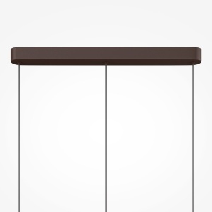 Lustra cu 3 pendule LED metal maro, sticla Nuvem - Img 4
