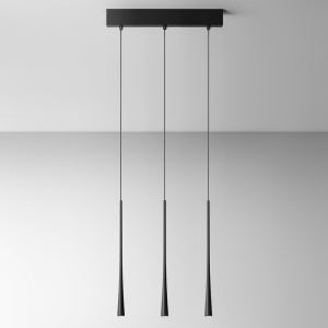 Lustra cu 3 pendule LED slim DAFNE alb, negru sau auriu 149693 universul-luminii.ro