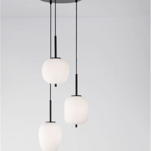 Lustra cu 3 pendule modern Lato negru 202033 universul-luminii.ro