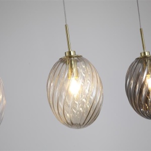 Lustra cu 3 pendule sticla colorata Whirl 621313 universul-luminii.ro