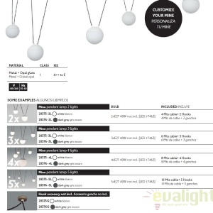 Lustra cu 4 pendule design modern MINE SPACE Grey 28376-4L 48193 universul-luminii.ro
