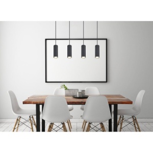 Lustra cu 4 pendule design modern ROBBY negru 114273 universul-luminii.ro