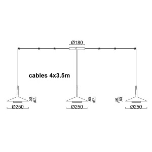Lustra cu 4 pendule LED design tehnic ORION MA-7307 171833 universul-luminii.ro