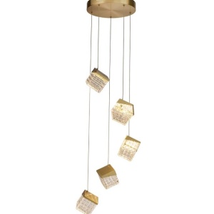 Lustra cu 5 pendule LED Cuboid 624673 universul-luminii.ro