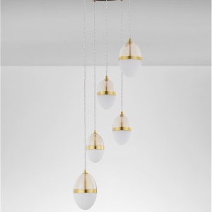 Lustra cu 5 pendule LED design modern Egna 228653 universul-luminii.ro
