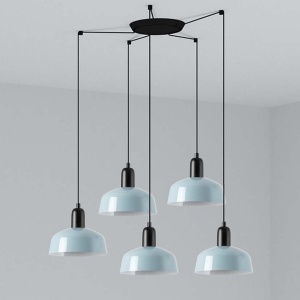 Lustra cu 5 pendule metal TATAWIN S blue