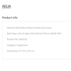 Lustra cu 6 pendule LED design modern AELIA 232513 universul-luminii.ro