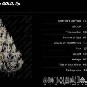 Lustra cu 66 brate cristal Bohemia L11 009/66/1-A 65813 universul-luminii.ro
