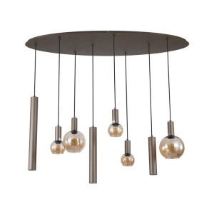 Lustra cu 8 pendule mixte Lyon 600253 universul-luminii.ro