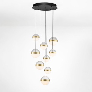 Lustra cu 9 Pendule LED stil modern ALAZ - Img 4