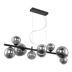 Lustra cu 9 surse de lumina design modern RIHA fumurie 56133-9H GL 87993 universul-luminii.ro