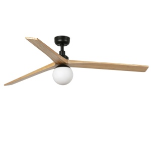 Lustra cu Ventilator aplicat tavan cu telecomanda KLIM L 150cm, negru/ pin
