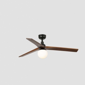 Lustra cu Ventilator aplicat tavan cu telecomanda KLIM M 125cm, negru/ nuc - Img 5