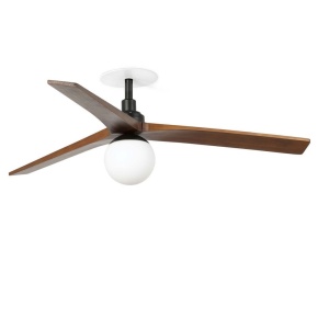 Lustra cu Ventilator incastrabil smart sistem TUYA si telecomanda KLIM M 125cm, negru/ nuc