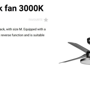 Lustra cu Ventilator si telecomanda PUNT TAK M negru 3000K - Img 2