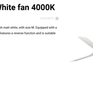 Lustra cu Ventilator si telecomanda PUNT TEK M alb 4000K - Img 2