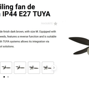 Lustra cu Ventilator tavan smart sistem TUYA si telecomanda si protectie IP44 PALMA M - Img 5