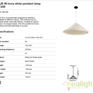 Lustra decorativa design XXL HUE ivory 20124 175843 universul-luminii.ro