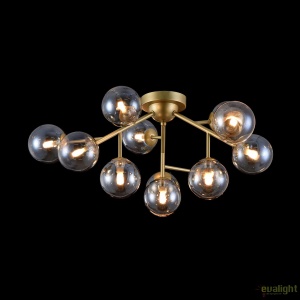 Lustra deosebita cu 12 de surse de lumina Dallas, auriu mat/ chihlimbar MYMOD545PL-12G 172593 universul-luminii.ro
