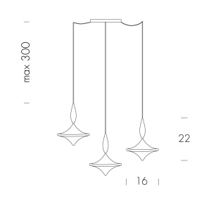 Lustra deosebita cu 3 pendule design LUX Étoile 02 47013 universul-luminii.ro