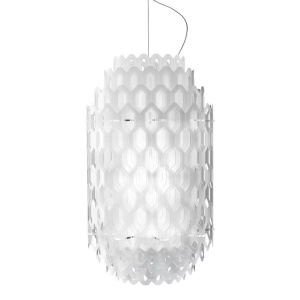 Lustra design Art Deco realizata manual Chantal Medium White