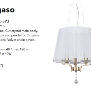 Lustra design clasic PEGASO SP3 alama 197715 66273 universul-luminii.ro