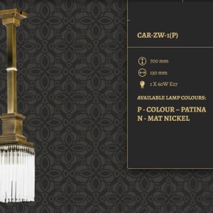 Lustra design clasic realizata manual CARINO - Img 2