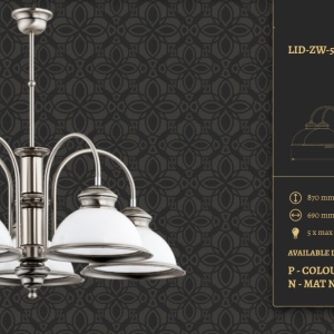 Lustra design clasic realizata manual Lido, 5L - Img 2