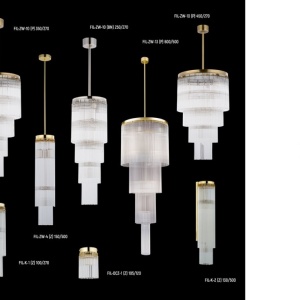 Lustra design LUX diametru 45cm din alama decorata cu sticla Filago - Img 5