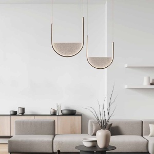 Lustra design modern LED DECO auriu/ sampanie - Img 3