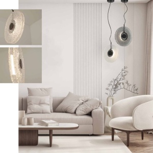 Lustra design modern LED DECO negru/ transparent 232223 universul-luminii.ro