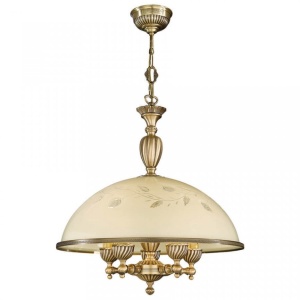 Lustra din alama cu sticla decorata design italian D-48cm 6208