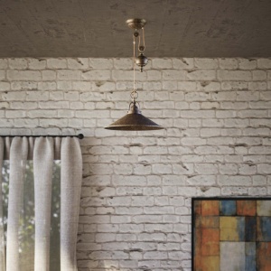 Lustra din alama industrial style cu scripete Alice - Img 11