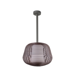 Lustra iluminat exterior decorativ IP65 NARA M maro rustic