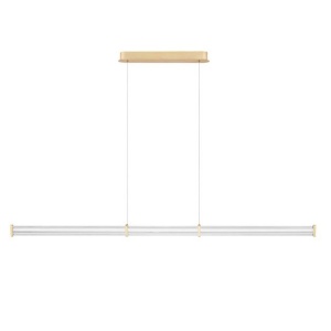 Lustra LED 2700K suspendata design liniar PHEME auriu periat