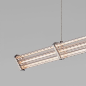 Lustra LED 2700K suspendata design liniar PHEME nickel satinat - Img 6