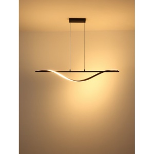 Lustra LED aluminiu cu efect de lemn WATKINS 250103 universul-luminii.ro