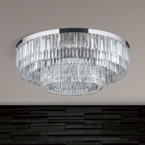 Lustra LED aplicata cristal design elegant lux PRISM D-95cm crom - Img 3