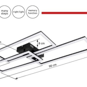 Lustra LED aplicata cu telecomanda TINY - Img 8