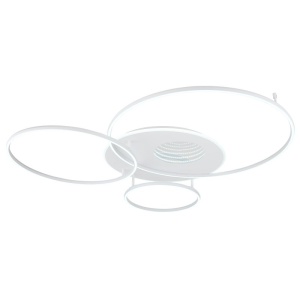 Lustra LED aplicata design circular INVERTINA alb - Img 5