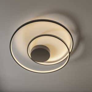 Lustra LED aplicata design circular OZ PL D080 ON-OFF OTTONE 3000K - Img 2