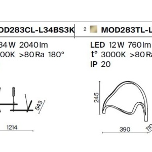 Lustra LED aplicata design decorativ Plons - Img 7