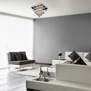 Lustra LED aplicata design elegant Pallas, 40x40cm - Img 3