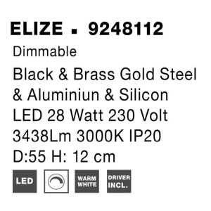 Lustra LED aplicata design modern ELIZE I 28W - Img 11