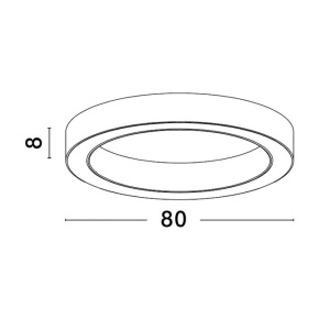 Lustra LED aplicata design modern OPAL 60W alba - Img 11