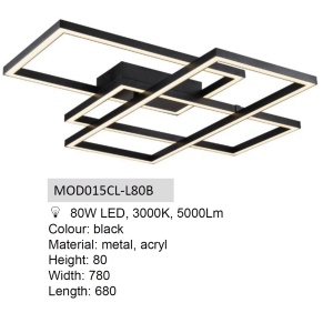 Lustra LED aplicata design modern Rida neagra MYMOD015CL-L80B 71403 universul-luminii.ro