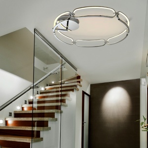 Lustra LED aplicata design ultra-modern 80cm Colette. crom - Img 2