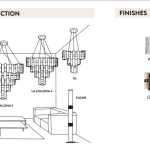 Lustra LED Art Deco de dimensiuni mari, realizata manual LA LOLLO 4XL Gold - Img 5