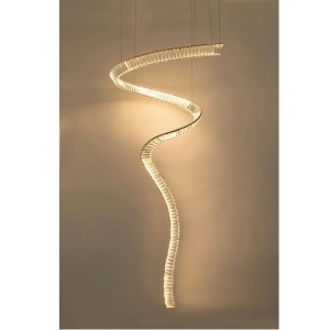Lustra LED casa scarii design deosebit CHARMES 1A crom - Img 1